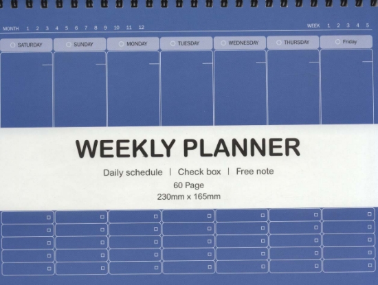 تصویر  دفتر برنامه ریزی هفتگی (WEEKLY PLANNER)،(کد 122)،(سیمی)